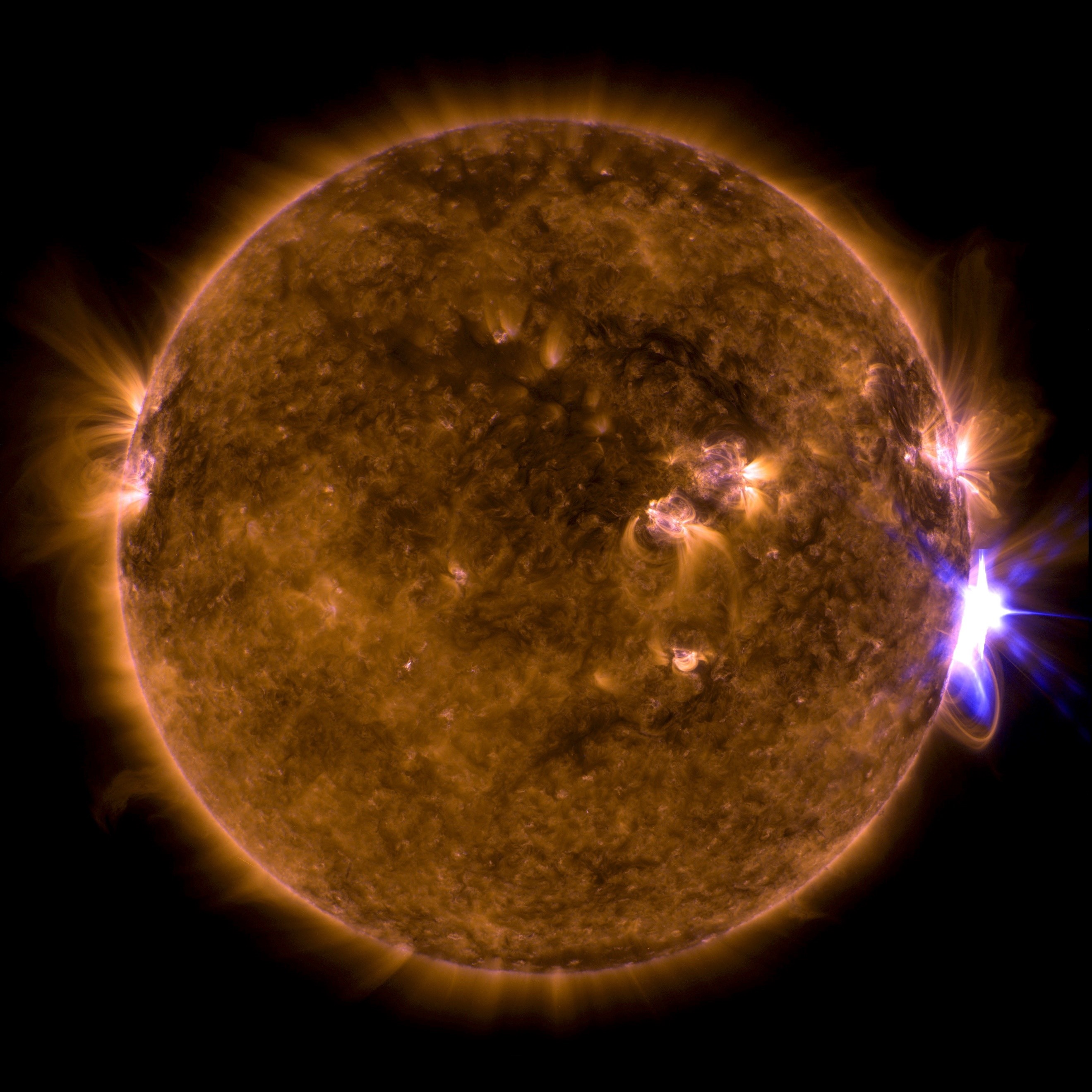 X8.2 Solar flare observeret Sept. 10, 2017. Kilde: NASA/SDO/Goddard