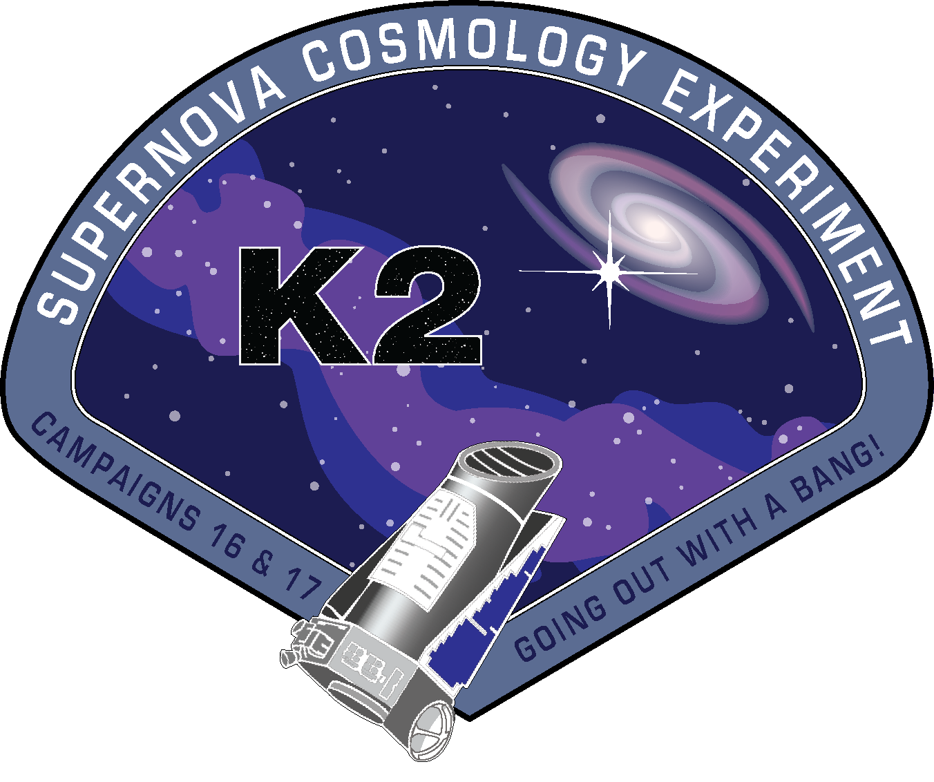 Keplersatellitten slutter sin karriere med et brag! Ny viden om type Ia supernovaer. Logo: NASA Keplerscience.