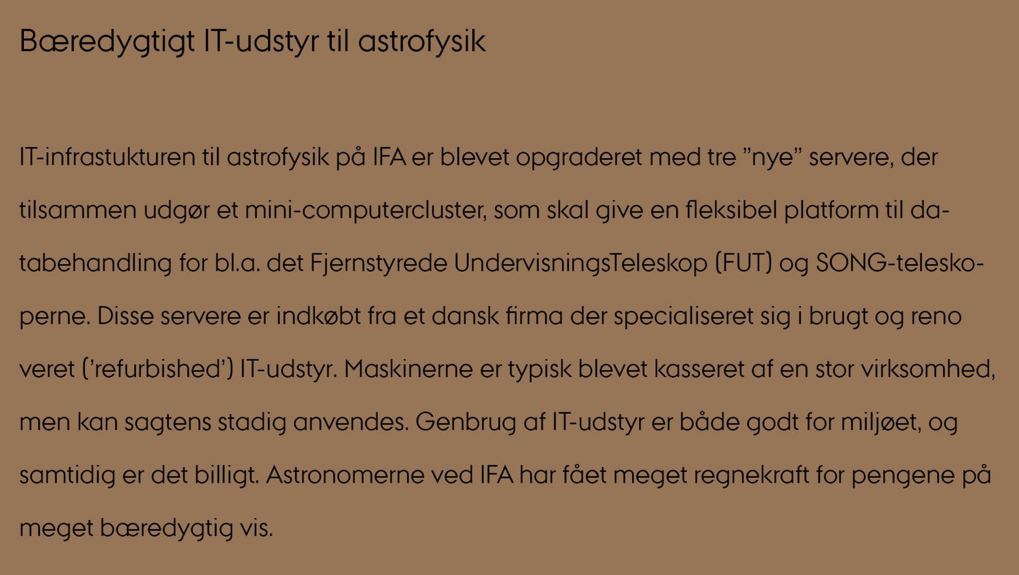Tekst im bæredygtigt indkøb af IT