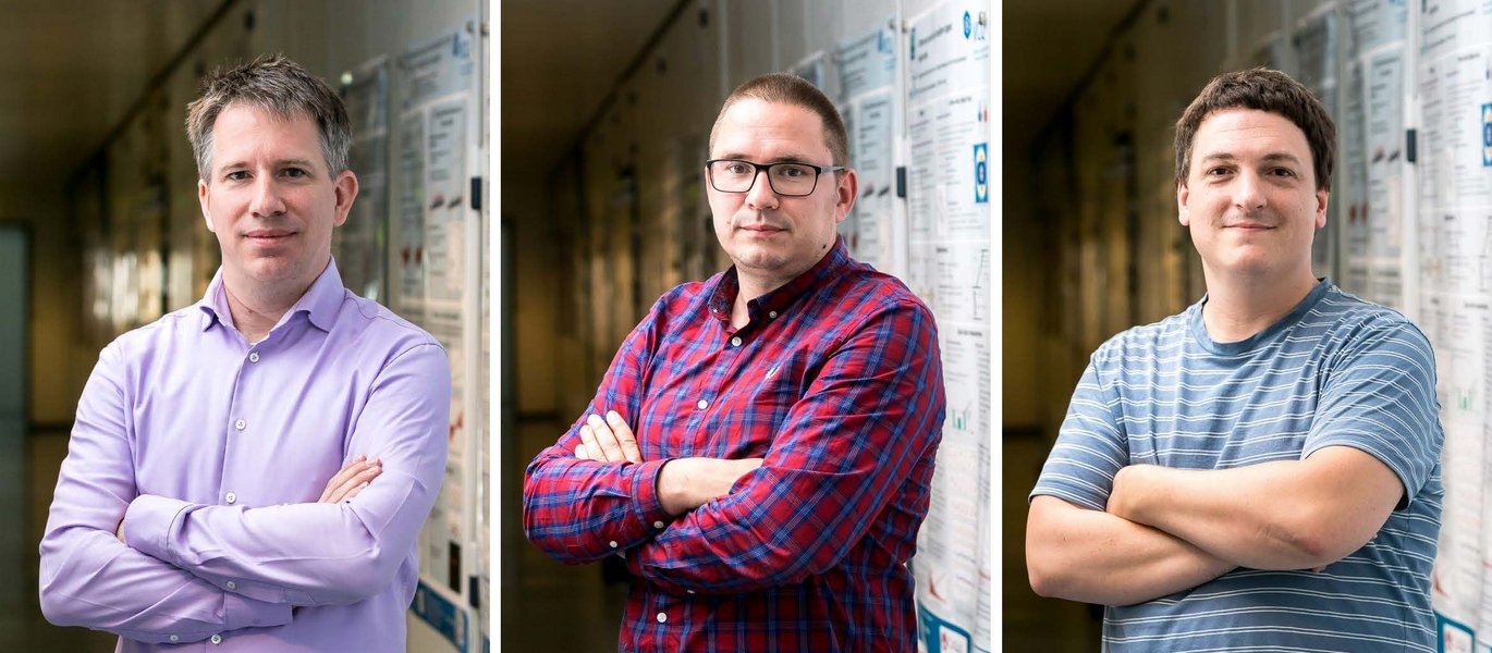 From left: Arno Rauschenbeutel (Berlin), Thomas Pohl (Aarhus) and Sebastian Hofferberth (Bonn). Copyright ErBeStA / Sebastian Pucher.