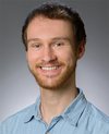 Man in blue shirt