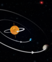 To exoplaneter kredser "baglæns" i stjernesystemet K2-290. Illustration: Christoffer Grønne.