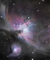 [Translate to English:] Oriontågens centrale dele fotograferet med SkyCam-2 på SONG-teleskopet på Tenerife. Foto: Mads Fredslund Andersen/SONG/AU