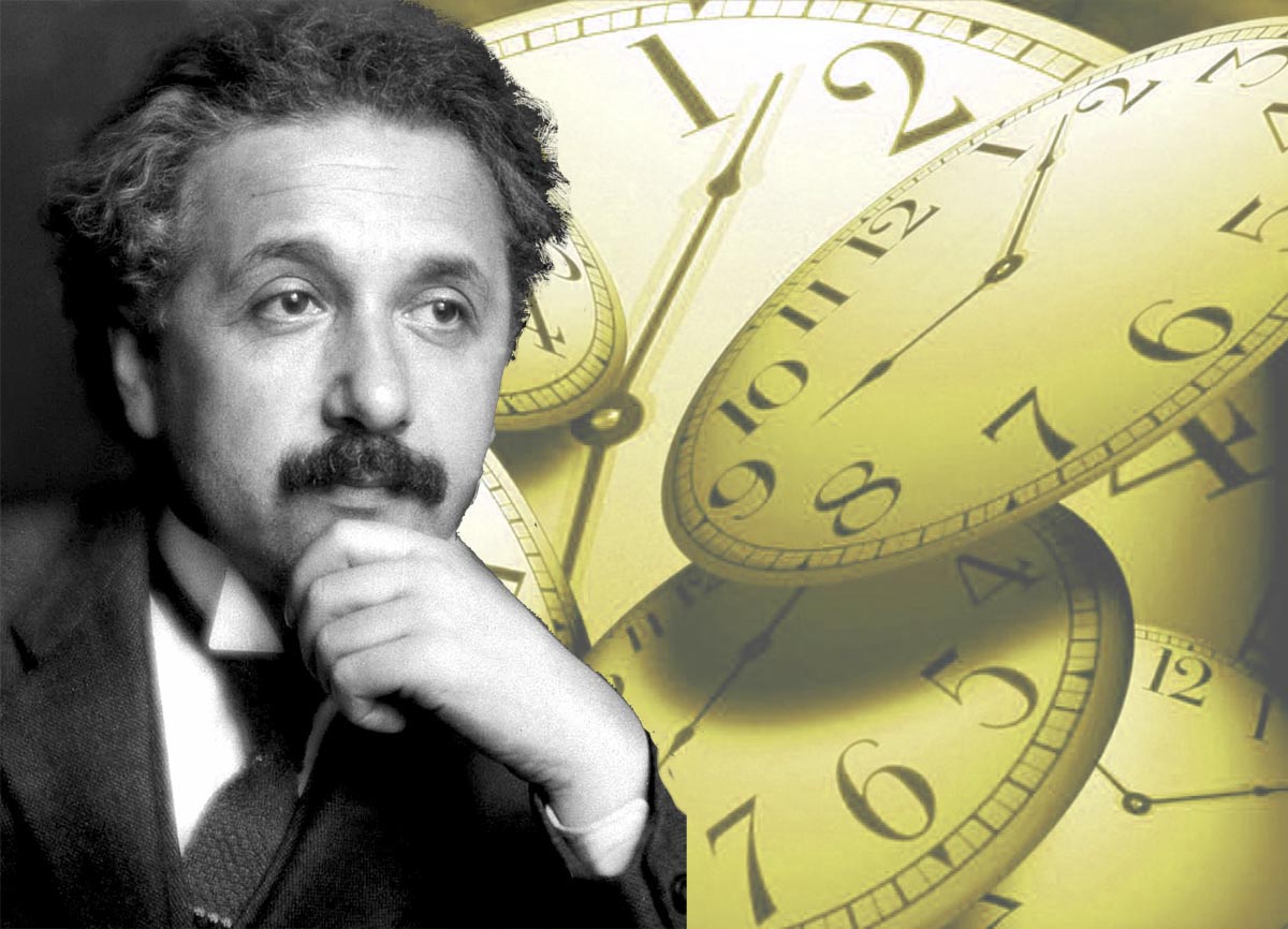 [Translate to English:] Thinking Einstein with Clocks as background