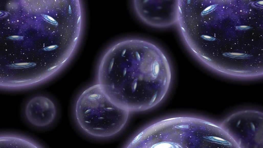 Illustration af separate universer i multiversbilledet
