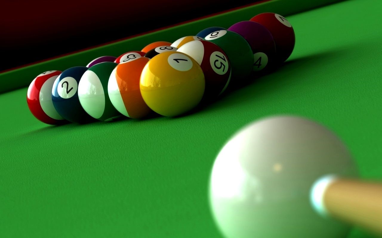 [Translate to English:] The break shot in pool is an example of an irreversible process.
