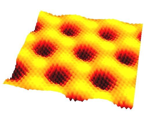 3D contour image of graphene on Ir(111)