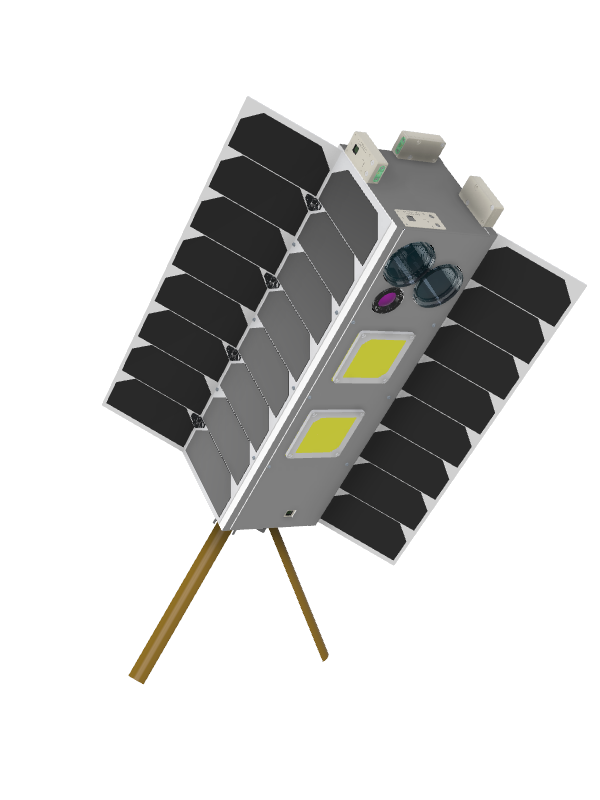 DISCO-2 is a 10 x 10 x 30 cm cubesat. Illustration: Space Inventor / Ali Hamdoun / Magnus Sejer Lind 