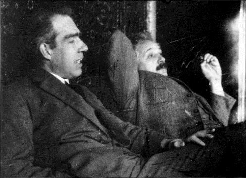 Foto af Niels Bohr og Albert Einstein, december 1925