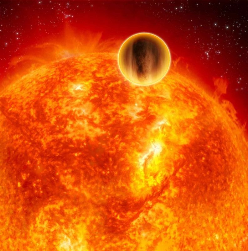 Another red giant and another exoplanet, but until we know more, they all look the same. Illustration: ESA.