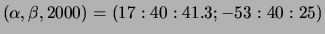 $(\alpha, \beta, 2000) = (17:40:41.3; -53:40:25) $